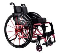 Lightweight Folding Aluminium Frame Wheelchair with Armrest and Swing Leg Rest, Ergonomic Design, Supports up to 100 Kg, Comfortable Sport Wheelchair