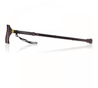 Lightweight Folding and Extenable Walking Stick Cane Dark Wood Handle 5 Settings