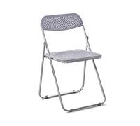Lightweight Folding Camp Chair with Metal e, Space-Saving Design, Portable Small Chair with Backrest, No Assembly Required, Perfect for Dining and Outdoor Use (Ch)