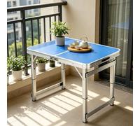 Lightweight Folding Camping Table, Portable Aluminum Dining Trestle Table with Carrying Handle, Ideal for Picnic, BBQ, Garden Parties, and Events