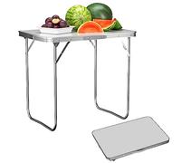 Lightweight Folding Camping Table - Portable Outdoor nic Table for Grilling, Dining, Writing & Reading -, Easy to Carry, Indoor/Outdoor Use, White (80 x 60 x 69 cm)