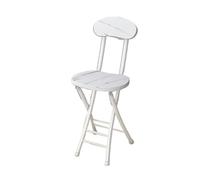 Lightweight Folding Chair Portable Aluminum Dining Chair with Backrest Ideal for Home and Balcony Easy Storage White & Blue Color Options