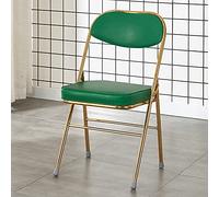 Lightweight Folding Chair Slish Faux Leather Backrest Space Saving Iron e Portable Conference Chair for Events Parties & Gatherings