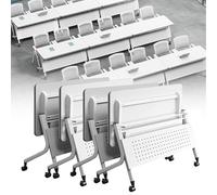 Lightweight Folding Conference Table - Mobile Office Desk, Portable & Easy to Transport for On-Site Meetings, Temporary Workspaces, Ideal for Events & Collaborations
