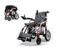 Lightweight Folding Electric Lithium Power Wheelchair, Portable Travel Powerchair, Up to 16 KM Range, Magnesium Alloy, Weight 16.5KG, Weight Capacity 100KG, for Elderly and Disabled