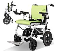 Lightweight Folding Electric Wheelchair with a 17 kg (37.5 lbs) and a 120 kg (264 lbs) Load Capacity, 20 km Range, and Aircraft-Compatible Dual-Control and electromagnetic Brake