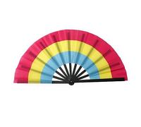 Lightweight Folding Hand Rainbows Dance Decoration Hand Fan Rainbows Fan Decorations Folding Gift Music Festival