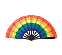 Lightweight Folding Hand Rainbows Dance Decoration Hand Fan Rainbows Fan Decorations Folding Gift Music Festival