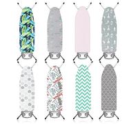 Lightweight Folding Ironing Board Iron Board Iron Rest Sturdy 4 Leg With Strong Frame And 100% Cotton Cover Ironing Boards Free Standing Compact Easy Carry (110x38cm)