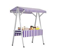 Lightweight Folding Market Stall Frame - Portable Display Stand for Outdoor Vendors, Perfect for Selling Cakes, Fruits, Flowers & Thrift at Events and Street Markets