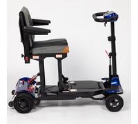 Lightweight Folding Mobility Scooter - 16.85kg Portable Design, 4mph Speed, 9-Mile Range, Manual Fold (Blue)