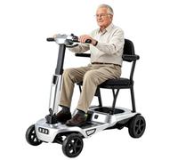 Lightweight Folding Mobility Scooters,6.6Ah Battery,Take on the Plane | Aluminum alloy frame,with 2 Removable Lithium Battery,Weighs only 37.5 lbs,220 lbs Capacity Cruise Airline Approved