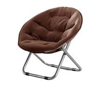 Lightweight Folding Moon Chair for Bedroom & Living Room - Stylish Saucer Chair with 275lbs Capacity, Perfect for Reading & Lounging, Navy Blue Color