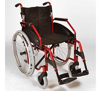 Lightweight folding self propelled wheelchair with quick release wheels and flip up armrests ECSP03