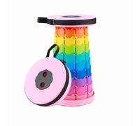 Lightweight Folding Stool Retractable Design 330 lbs Capacity Perfect for Fishing Camping Family Reunions Bus & Metro Waiting Portable Beige Seat