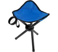 Lightweight Folding Tripod Stool - Portable 3-legged Camp Chair For Hiking, Fishing, Golf Spectators & Outdoor Travel, 11.8 Tall Canvas Seat, Ideal For Camping & Hunting blue