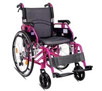 Lightweight Folding Wheelchair for Elderly & Disabled, Portable Magnesium Alloy Aluminum Frame with Non-Slip Detachable Backrest