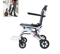 Lightweight Folding Wheelchair, Only 8.2kg, Portable Transit Travel Wheelchair with Adjustable Safety Strap, Lightweight Wheelchairs for Adults Children, Supports 91kg
