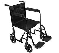 Lightweight Folding Wheelchair, PALDIN Transit Comfortable Portable Folding Travel Wheelchair with Brakes Removable Footrests,Black