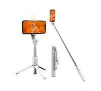 Lightweight For Mini Selfie Tripod with Extendable Legs and Remote for Clear Photos and Smooth Video Recording (white)