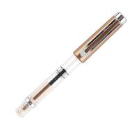 Lightweight Fountain Pen Vacuum Filling Ergonomic Titanium Anti-Slip Design High Ink Capacity System Stainless Steel Nib Comfortable Grip Long-Lasting Golden