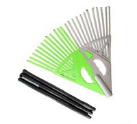 Lightweight Garden Leaf Rake 1.5m Handle Wide Head PP Plastic Lawn Debris | 56x47cm Wide Head, Hands-free Debris Gather, PP Material, for ideal For Lawns Gardens Rooftops