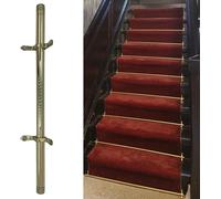 Lightweight Gold Brass Ladder Bars, 1.6cm Diameter, 13-Pack, 56cm (22in) Length, Ideal for Home Decor, DIY Projects, and Staircase Enhancements
