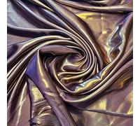 Lightweight Gold Shimmer Polyester Silk Charmeuse Silky Satin Finish, Dressmaking, Bridal, Prom, Décor - Craft Fabric Material 58" - 150 cm Wide Sold in Various Pre - Cut Lengths (C Purple)