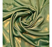 Lightweight Gold Shimmer Polyester Silk Charmeuse Silky Satin Finish, Dressmaking, Bridal, Prom, Décor - Craft Fabric Material 58" - 150 cm Wide Sold in Various Pre - Cut Lengths (Mint)