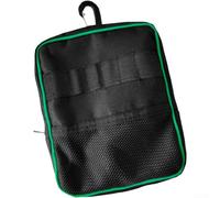 Lightweight Golf Ball Bag with Tee Holder, Portable Waist Pouch for Cart or Belt, Strong Polyester Storage Solution, Black
