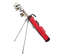 Lightweight Golf Stand Bag -Pencil Golf Club Bags,with Elastic storage mesh bag and constant temperature water storage bag,for The Driving Range,Executive Courses(Red)