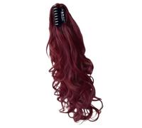 Lightweight Gray Synthetic Ponytail Hairpiece, Secure Clip Design & Natural Waves for Daily Wear Clip-in Synthetic Fiber with Voluminous Curly Ends