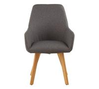 Interiors by Premier Dining Chair with Arms Stockholm Beechwood Legs Grey/Natural