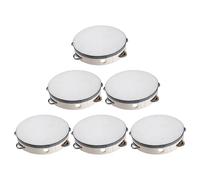Lightweight Hand Percussion Package - Double Row Metal Jingles, Small Portable Rhythm Drum, Starter Set for Classroom Music, Tool for Ceremonial Worship, Sturdy Wooden Frame for Choirs and