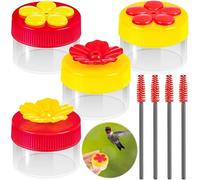 Lightweight Handheld Hummingbird Feeders 4 Pack with Cleaning Brushes, for Observing Nature's Beauty