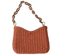 Lightweight Handmade Handbag For Women Casual Underarm Purse Woven Shoulder Bag For City Walks And Beach Days Square Handbag