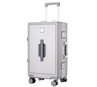 Lightweight Hard Shell Spinner Suitcase with Aluminum Frame, Zipperless Design for Robust and Durable Travel Luggage