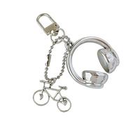 Lightweight Headphone Design Resin Keychain Backpack and Outdoor Accessories Compact Bike Holder for Gift, フリーサイズ