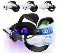 Lightweight Headstrap Compatible with Quest 3/3S/Quest 2, Comfortable Magnetic VR Headband for Meta Quest 3/2 Accessories, Adjustable Strap Replacement, Improved Support and Comfort, White Style C