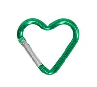 Lightweight Heart Shaped Keychain Carabiner Clip - Heavy Duty Aluminum Alloy Spring Snap Hook Holder - Rustproof Backpack Accessory
