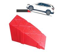 Lightweight Heavy-Duty Wheelchair Ramps Durable Curb Ramps with Grooves on Both Sides for Cars, Wheelchairs, Bikes, Motorcycles Driveway Curb Ramp 12-18cm Rise Height for Home Use(12x25x16cm)