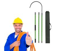 Lightweight High Voltage Insulated Rescue Hooks, Detachable Rescue Hook, Non-Conductive Body Pull Stick, lectrocution Emergency Life-Saving Tool(Green,3m/118.1in/9.8ft)