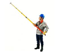 Lightweight High Voltage Insulated Rescue Hooks, Electrical Safety Tool Insulated Hook, with Slip-resistant Fiberglass Rod((19.7ft/6m)4-Section)