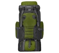 Lightweight Hiking Backpack, 80L Hiking Daypack with Rain Cover for Travel, Camping, Outdoor, Men and Women Dog Backpacks Pug, Black Green, Einheitsgröße, Daypack Backpacks