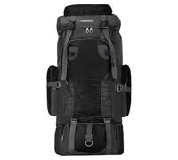 Lightweight Hiking Backpack, 80L Hiking Daypack with Rain Cover for Travel, Camping, Outdoor, Men and Women Dog Backpacks Pug, black, Einheitsgröße, Daypack Backpacks