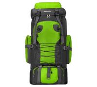 Lightweight Hiking Backpack, 80L Hiking Daypack with Rain Cover for Travel, Camping, Outdoor, Men and Women Dog Backpacks Pug, Green, Einheitsgröße, Daypack Backpacks