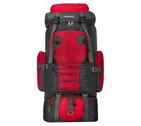 Lightweight Hiking Backpack, 80L Hiking Daypack with Rain Cover for Travel, Camping, Outdoor, Men and Women Dog Backpacks Pug, red, Einheitsgröße, Daypack Backpacks