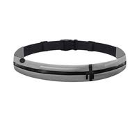 Lightweight Hiking Waist Pack For Sports 2 Compartments Water-Resistant Reflective Gym Bag With Phone Holder Reflective Running Belt With Elastic Strap, grey, Mass Beauty