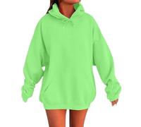 Lightweight Hoodie, Hoodies for Women UK Simple Solid Colour Long Sleeve Tops Crew Neck Jumpers Womens Sweatshirts