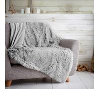 Lightweight Hug Snug Sherpa Fleece Blanket | Luxury Warm Faux Fur Throw for Sofa Bed | Thermal Fluffy Blanket For Bed Couch & Sofas Settee (150x200 Cm, Silver)